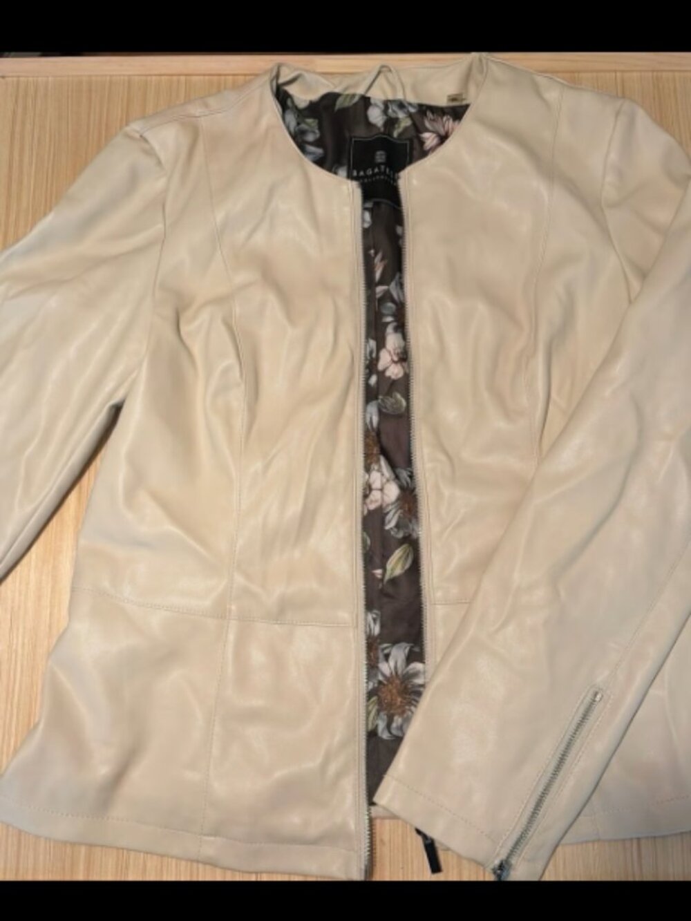 Bagatelle Collection women’s faux leather moto-style jacket